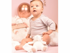 Doudou Dárková sada Plyšový lední medvídek s kroužkem 30 cm růžový