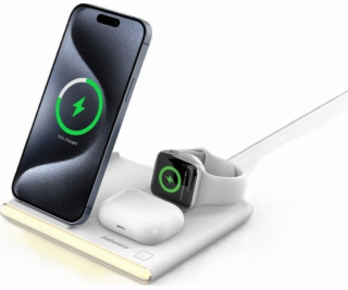 Jabees PowerGlow 4v1 QI nabíječka pro telefon Smartwatch ...