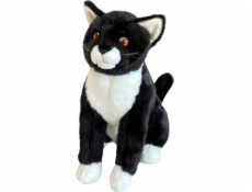 Dubi Plyšový medvídek Maskot, černý, sedící, 28 cm, mazlivý, koťátko