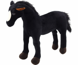 LeanToys Plyšový kůň, maskot, plyšová hračka, černá, 40 c...