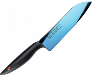 Kasumi KASUMI Nůž Santoku kovaný Titanium délka 18 cm, modrý
