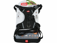 ZOLUX Sada postroje pro psy + vodítko CLIP&GO XL černá