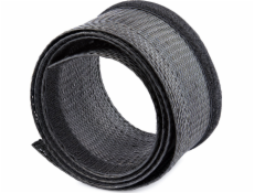 StarTech.com 10ft (3m) Cable Management Sleeve, Trimmable Heavy Duty Cable Wrap, 1.2  (3cm) Dia Polyester Mesh Computer Cable Manager/Protector/Concealer - Black Cord Organizer/Hider, Floor Cable Cove
