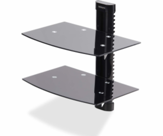 StarTech.com Dual Floating Wall-Mounted AV Shelves, Adjus...