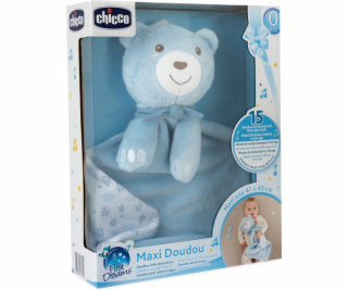 Chicco Plyšový medvěd s dekou 47x40 MAXI DOUDOU modrý