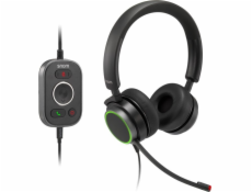 Snom Sluchátka Snom A330D, kabelová, s náhlavním mostem, kancelář/call centrum, USB typu A, černá