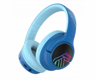 PowerLocus Dětská Bluetooth sluchátka Bobo, černá/modrá
