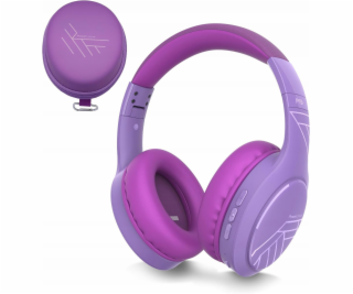 PowerLocus Bluetooth sluchátka P19 fialová