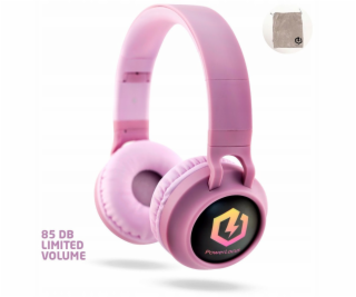 PowerLocus Dětská Bluetooth sluchátka Buddy růžová