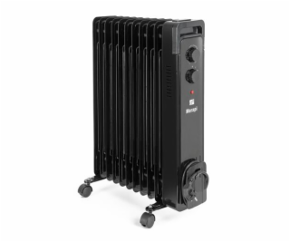 Olejový radiátor G21 Merapi černý, 11 žeber, 2500 W