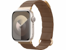 Crong Eclipse - kožený magnetický řemínek pro Apple Watch 38/40/41/42 mm (hnědý)