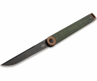 TOGO Nůž Bker Plus Kaizen Green Canvas Micarta