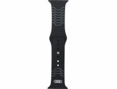 HelloKitty Silikonový řemínek Audi s geometrickým vzorem pro Apple Watch 44/45/46/49 mm, černý