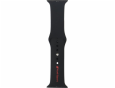 Tech-Protect Silikonový řemínek s červeným logem Audi Sport pro Apple Watch 44/45/46/49mm černý