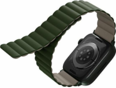 Uniq Řemínek UNIQ pro Apple Watch Revix řady 4/5/6/7/SE 44/45 mm. Oboustranná magnetická zelená-tmavě šedá/zeleno-taupe