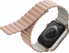 Uniq Řemínek UNIQ pro Apple Watch Revix řady 4/5/6/7/SE 44/45 mm. Oboustranná magnetická růžovo-béžová