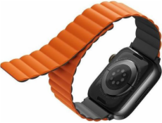 Uniq UNIQ řemínek Revix Apple Watch Series 4/5/6/7/SE 44/45 mm. Oboustranné magnetické šedo-oranžové/šedo-oranžové