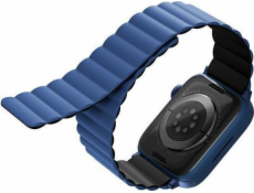 Uniq Řemínek UNIQ pro Apple Watch Revix řady 4/5/6/7/SE 44/45 mm. Oboustranný magnetický černomodrý