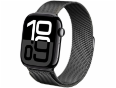 Crong Milano Steel - Řemínek z nerezové oceli pro Apple Watch 38/40/41/42 mm (grafit)