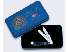 LionSteel Knives Zavírací nůž Case Masonic Trapper SS Blue Bone