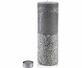 Affek Design SVÍČKA LATERNA VÁLCOVÁ 120X360 DIAMANTOVO ŠEDÁ