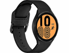 Puro Kožený řemínek PURO Classic Leather Band pro Samsung Galaxy Watch 4 / Watch 4 Classic (černý)