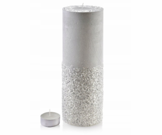 Lumarko SVÍČKA LATERNA VÁLCOVÁ 120X360 DIAMOND BÍLÝ PORCELÁN