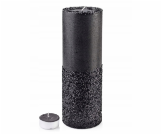 Lumarko SVÍČKA LATERNA VÁLCOVÁ 120X360 DIAMANTOVÁ ČERNÁ Č...