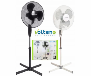 Volteno STALOVÝ VENTILÁTOR BÍLÝ 40CM KŘÍŽOVÁ PODSTAVA