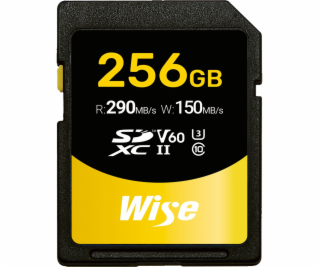 Wise SDXC UHS-II V60       256GB R:290MBs / W:150MBs   WI...