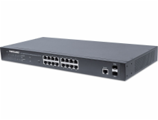 Intellinet Network Solutions gigabitový řízený switch 16x RJ45 PoE+ / 2 SFP sloty (561198)