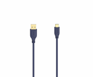 Hama 00200635 Flexi-Slim USB-C Cable 0.75m Blue Depths