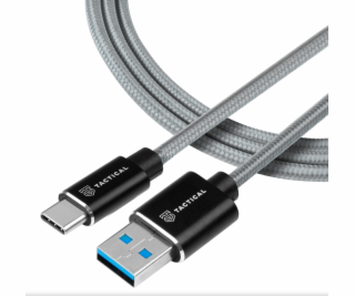 Tactical Fast Rope Aramid Cable USB-A/USB-C 2m Grey