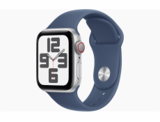 Apple Watch SE Cell/40mm/Silver/Sport Band/Denim/-S/M