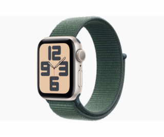 Apple Watch SE/40mm/Starlight/Sport Band/Lake Green