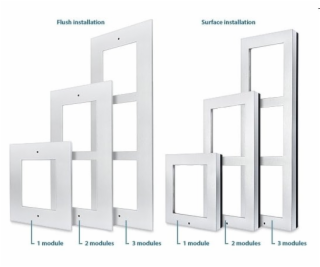 2N® IP Verso - Rám pro instalaci do zdi, 1 modul - černý