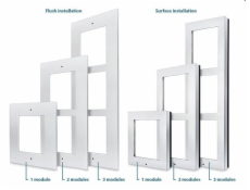 2N® IP Verso - Rám pro instalaci do zdi, 1 modul - černý
