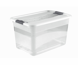 Keeeper Transparetní úložný box cornelia, bílý 52L