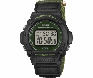 Casio Hodinky Pánské hodinky Casio W-219HB-3AVEF zelené