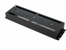 19  panel with DIN rail for installation of modular apparatus in the cabinet, black