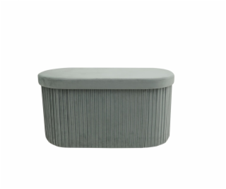 Drážkovaný puf hs522-9 78x38x38 cm sivý