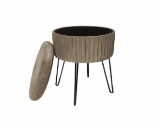 Puf Domoletti HS522-5, hnedý, 36 cm x 36 cm x 45 cm