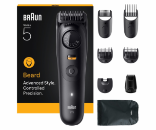 Zastrihávač fúzov Braun 5 BT5560, li-ion, čierny