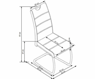 JEDÁLNE STOLIČKY K211 ČIERNA 60X42X97