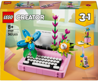 Stavebnice LEGO 31169 Creator 3 v 1 psací stroj s květinami