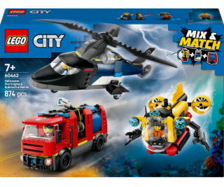 Stavebnice LEGO 60462 City s helikoptérou, hasičským aute...