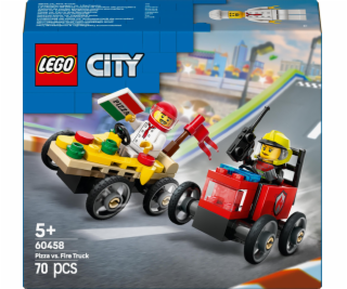 LEGO 60458 City Truck na rozvoz pizzy vs. Hasičský vůz, S...