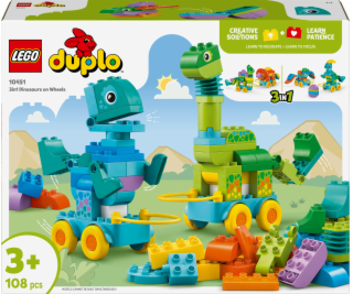 LEGO 10451 DUPLO Town Dinos auf Rädern 3-in-1-Set, Konstr...