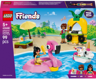 LEGO FRIENDS 42658 Párty u bazénu s jednorožcem a plameňákem
