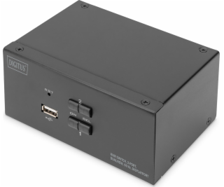 Digitus KVM přepínač 2portový přepínač, duální displej, 4...